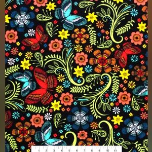 Fall Butterfly Super Snuggle Flannel Fabric